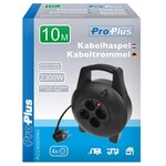 ProPlus Enrouleur de câble 10 m Schuko à 4 voies