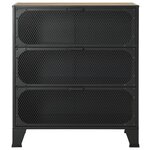 vidaXL Armoires de rangement 2 Pièces Marron 72x36x82 cm Métal et MDF