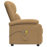 vidaXL Fauteuil électrique de massage Marron Velours