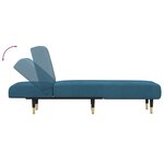 vidaXL Chaise longue bleu velours