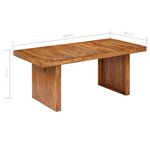 vidaXL Table de salle à manger 180x90x75 cm Bois solide d'acacia