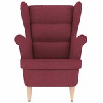 vidaXL Fauteuil rouge bordeaux 74x84x100 cm tissu