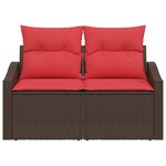 vidaXL Canapé de jardin Marron 123 x 62 x 69 cm polyrotin