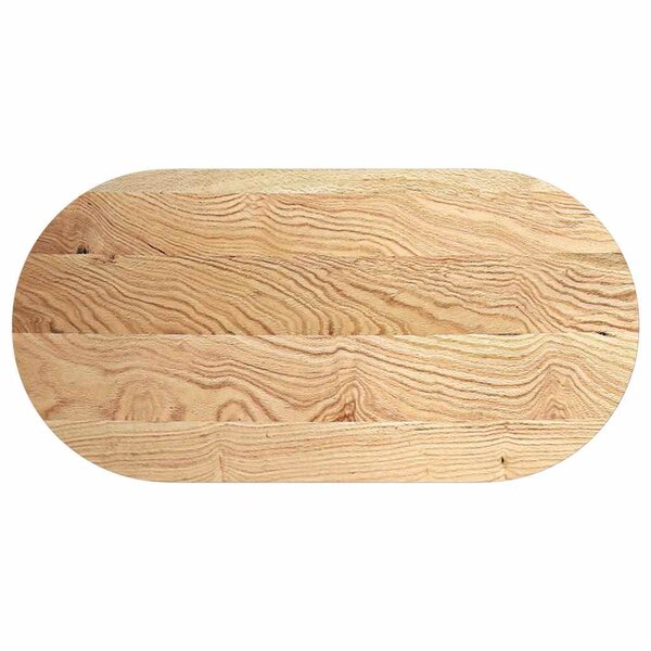 vidaXL Dessus de table 120x60x2 cm bois de chêne massif ovale