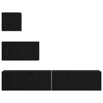 vidaXL Meuble TV mural 4 Pièces Chêne noir 80 x 30 x 30.5 cm
