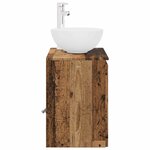 vidaXL Vanité de lavabo mural Bois ancien 49 5 x 41 x 64 5 cm