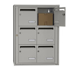 Bloc collectif leabox.com  2x3  grade 3  simple face  Intérieur  fixation murale   Gris agate RAL 7038 finition brillante