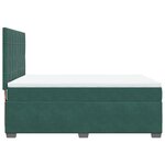 vidaXL Sommier à lattes de lit et matelas Vert foncé 140x200cm Velours