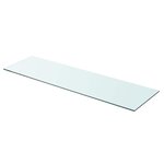 vidaXL Panneaux d'étagère 2 Pièces Verre Transparent 90 x 25 cm
