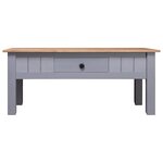 vidaXL Table basse Gris 100x60x43 5 cm Pin massif Assortiment Panama