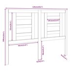 vidaXL Tête de lit Marron miel 126x4x100 cm Bois massif de pin
