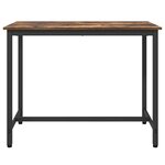 vidaXL table Chêne fumé 100 x 50 x 76 5 cm Bois d'ingénierie et acier