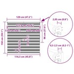 vidaXL Store zèbre gris foncé largeur du tissu 115 9 cm polyester
