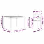 vidaXL Ensemble de salle à manger pour jardin 5 Pièces Marron