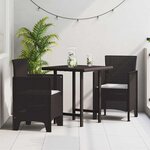 vidaXL Chaise de jardin 2 Pièces Marron 53 x 49 x 85 cm PP