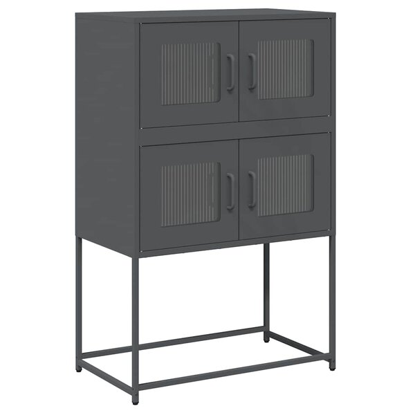 vidaXL Buffet haut anthracite 68x39x107 cm acier