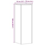 vidaXL Support pour plantes chêne fumé 33x33x100 cm bois d'ingénierie