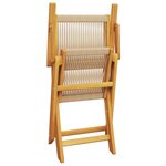 vidaXL Ensemble à manger de jardin 5Pièces beige polypropylène et bois