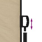 vidaXL Auvent latéral rétractable beige 140x500 cm