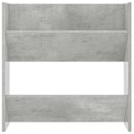 vidaXL Armoire à chaussures murale Gris béton 60x18x60 cm Aggloméré