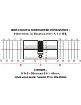 THIRARD - Cylindre de serrure double entrée SA UNIKEY (achetez-en plusieurs  ouvrez avec la même clé)   45x45mm  3 clés  nickelé