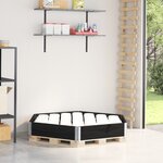 vidaXL Lit surélevé hexagonale noir 160x160 cm bois de pin massif