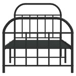 vidaXL Cadre de lit métal sans matelas avec pied de lit noir 90x190 cm