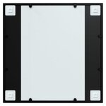 vidaXL Miroir mural noir 60x60 cm métal
