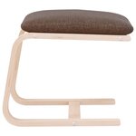 vidaXL Repose-pied Marron foncé 51x41x40 cm Tissu