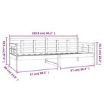vidaXL Lit de jour blanc bois de pin massif 80x200 cm