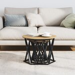 Tables d'appoint empilables vidaXL 3 Pièces en bois d'ingénierie chêne artisan