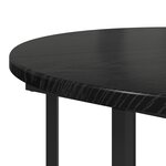 Table d'appoint vidaXL 2 pièces Bois d'ingénierie chêne noir et métal