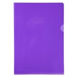 Sachet De 10 Pochettes Coin Pvc Lisse Haute Résistance 13/100e - A4 - Violet - Exacompta