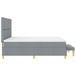 vidaXL Lit à ressorts avec matelas Gris clair 180 x 200 cm tissu