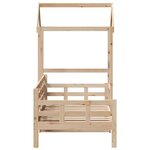 vidaXL Lit de jour avec toit sans matelas 80x200 cm bois massif