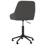 vidaXL Chaises pivotantes à manger lot de 6 Gris foncé Velours