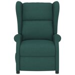vidaXL Fauteuil inclinable électrique à oreilles vert foncé tissu