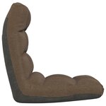 vidaXL Chaise pliable de sol Marron Tissu
