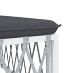 Salon de jardin meuble d'extérieur ensemble de mobilier avec coussins 6 pièces blanc acier 02_0018317