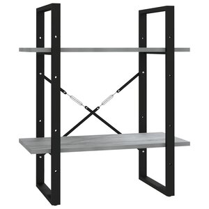 vidaXL Bibliothèque 2 niveaux Sonoma gris 60x30x70cm Bois d'ingénierie