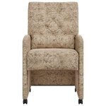 vidaXL Chaises de Salle à Manger avec Roues 2 Pièces Gris clair