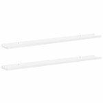 vidaXL Étagères murales 2 Pièces Blanc brillant 100x9x3 cm
