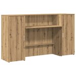 vidaXL Bureau réception chêne artisanal 180x50x103 5cm bois ingénierie