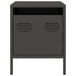 vidaXL Tables de chevet 2 Pièces noir 35x39x43 5 cm acier