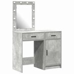 vidaXL Table de Toilette 2 Pièces Gris 50 x 41 x 135 cm Bois d'ingénierie