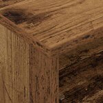 vidaXL Table d'appoint avec roues Bois ancien 50 5 x 50 x 30 cm