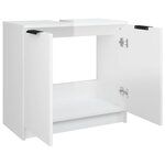vidaXL Armoire de salle de bain Blanc brillant 64 5x33 5x59 cm