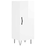 vidaXL Buffet Blanc brillant 34 5x34x90 cm Bois d'ingénierie
