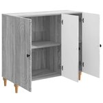 vidaXL Buffet Sonoma gris 89 x 34 5 x 80 cm Bois d'ingénierie