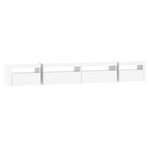 vidaXL Meuble TV avec lumières LED Blanc 270x35x40 cm